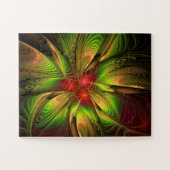 柔らかく優しいフラクタルファンタジー花 ジグソーパズル (横)