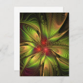 柔らかく優しいフラクタルファンタジー花 セーブザデート (正面/裏面)