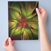 柔らかく優しいフラクタルファンタジー花 チラシ (手)