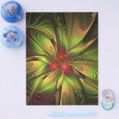 柔らかく優しいフラクタルファンタジー花 チラシ (シングル)