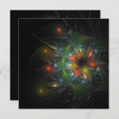 柔らかく優しいフラクタルファンタジー花 ノートカード (正面/裏面)