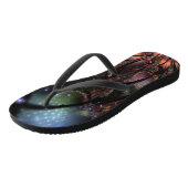 柔らかく優しいフラクタルファンタジー花 ビーチサンダル (アングル)