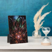 柔らかく優しいフラクタルファンタジー花 フォトプラーク (側面)