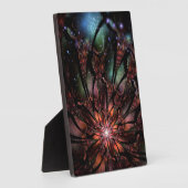 柔らかく優しいフラクタルファンタジー花 フォトプラーク (側面)