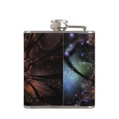 柔らかく優しいフラクタルファンタジー花 フラスク (裏面)