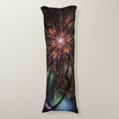 柔らかく優しいフラクタルファンタジー花 ボディピロー (正面縦)