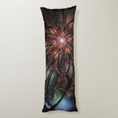 柔らかく優しいフラクタルファンタジー花 ボディピロー (裏面 (縦))