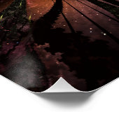 柔らかく優しいフラクタルファンタジー花 ポスター (コーナー)