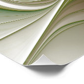 柔らかく優しいフラクタルファンタジー花 ポスター (コーナー)