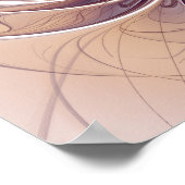 柔らかく優しいフラクタルファンタジー花 ポスター (角)