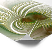 柔らかく優しいフラクタルファンタジー花 ポスター (角)