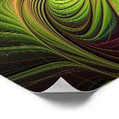 柔らかく優しいフラクタルファンタジー花 ポスター (角)