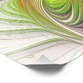 柔らかく優しいフラクタルファンタジー花 ポスター (コーナー)