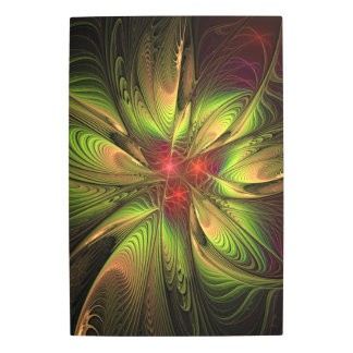 柔らかく優しいフラクタルファンタジー花 メタルプリント