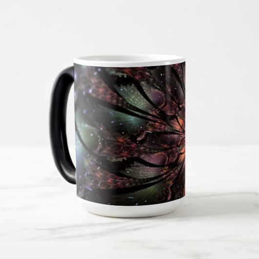 柔らかく優しいフラクタルファンタジー花 モーフィングマグカップ (正面左)