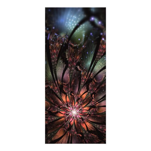 柔らかく優しいフラクタルファンタジー花 ラックカード (正面)