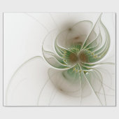 柔らかく優しいフラクタルファンタジー花 ラッピングペーパー (フラット)