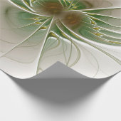 柔らかく優しいフラクタルファンタジー花 ラッピングペーパー (角)