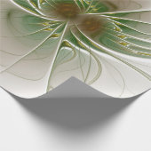 柔らかく優しいフラクタルファンタジー花 ラッピングペーパー (角)