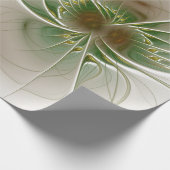 柔らかく優しいフラクタルファンタジー花 ラッピングペーパー (角)