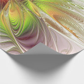 柔らかく優しいフラクタルファンタジー花 ラッピングペーパー (角)