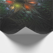 柔らかく優しいフラクタルファンタジー花 ラッピングペーパー (角)