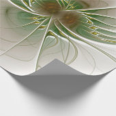 柔らかく優しいフラクタルファンタジー花 ラッピングペーパー (角)