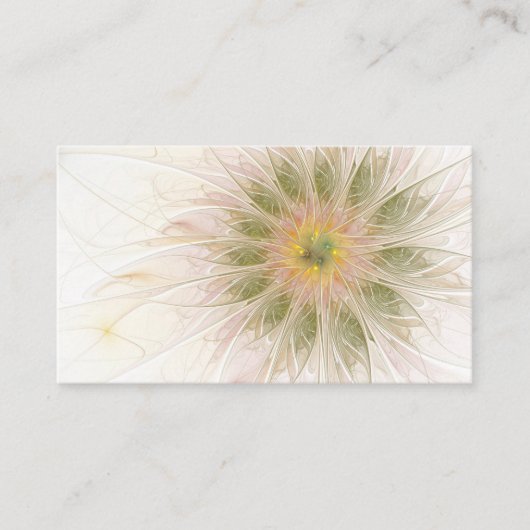 柔らかく優しいフラクタルファンタジー花 割引カード (正面)