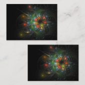 柔らかく優しいフラクタルファンタジー花 割引カード (正面/裏面)