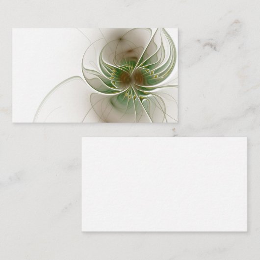 柔らかく優しいフラクタルファンタジー花 割引カード (正面/裏面)