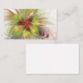 柔らかく優しいフラクタルファンタジー花 名刺 (正面/裏面)