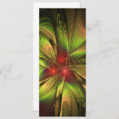 柔らかく優しいフラクタルファンタジー花 招待状 (正面/裏面)