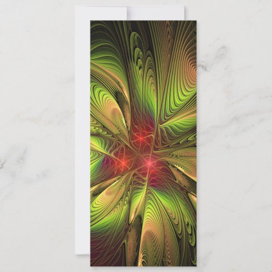 柔らかく優しいフラクタルファンタジー花 招待状 (正面)