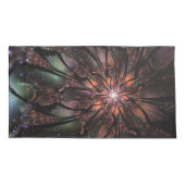 柔らかく優しいフラクタルファンタジー花 枕カバー (裏面-左)