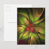 柔らかく優しいフラクタルファンタジー花 案内ポストカード (正面/裏面)