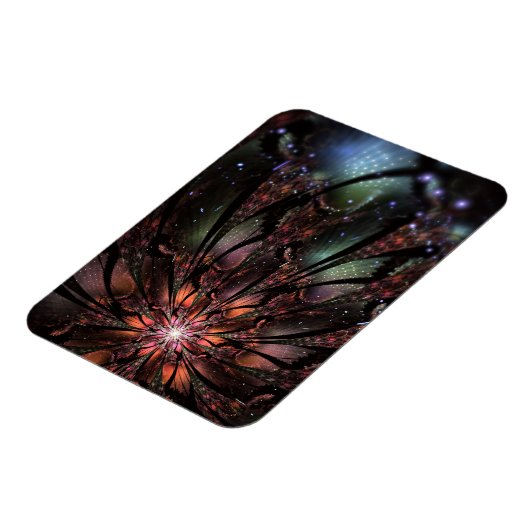 柔らかく優しいフラクタルファンタジー花invita マグネット (左側)