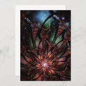 柔らかく優しいフラクタルファンタジー花invita 案内状 (正面/裏面)