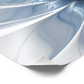 柔らかく優しい青色フラクタルファンタジーフラワーcu フォトプリント            (角)