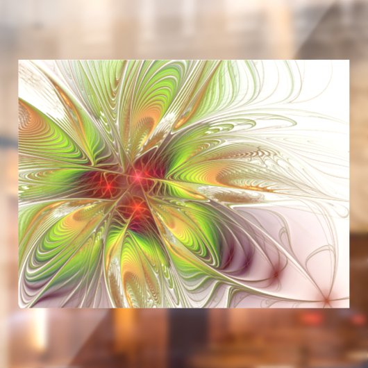 柔らかく優しさに満ちたフラクタルファンタジーの花 ウィンドウサイン (シート2)