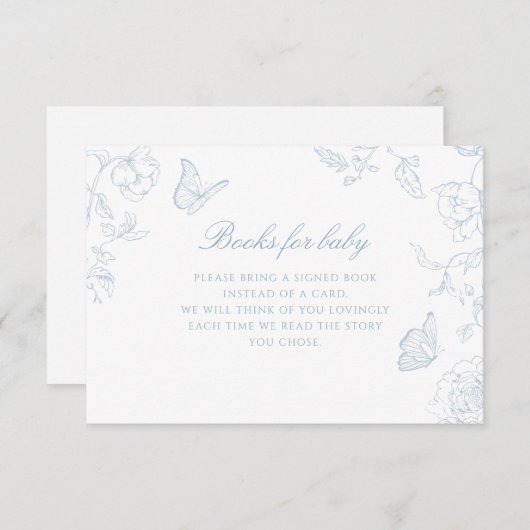 柔らかく埃の多い青い陳腐なベビー エンクロージャーカード (正面/裏面)