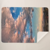 柔らかく夢見るような空 シェルパブランケット (正面(横))