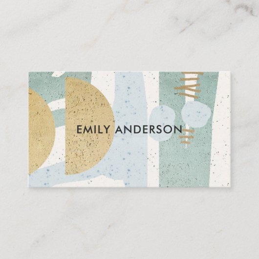 柔らかく微妙な水のモダンの抽象芸術の幾何学的な芸術 名刺 (正面)