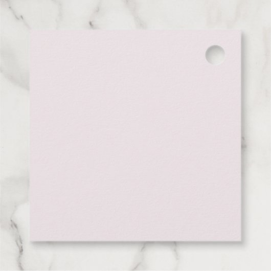 柔らかく抑えられた埃っぽいピンク結婚の牡丹 フェイバータグ (裏面)