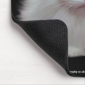 柔らかく白い猫 マウスパッド (コーナー)