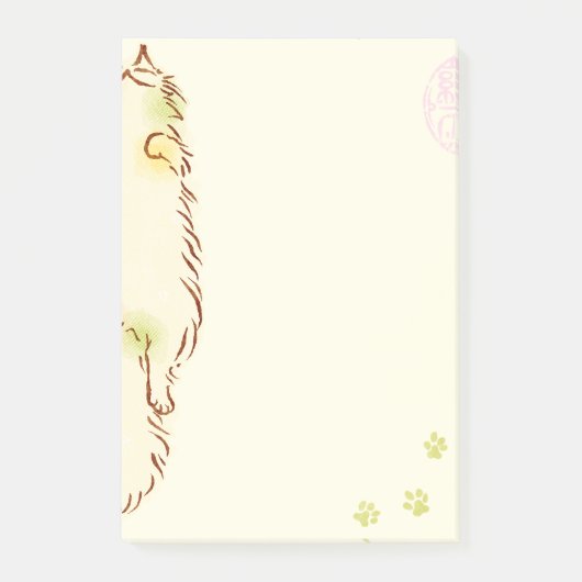 柔らかく眠い猫 ポストイット (正面)