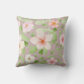 柔らかく繊細でパステルエレガントフローラルパターン クッション (裏面)