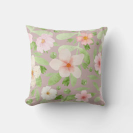 柔らかく繊細でパステルエレガントフローラルパターン クッション
