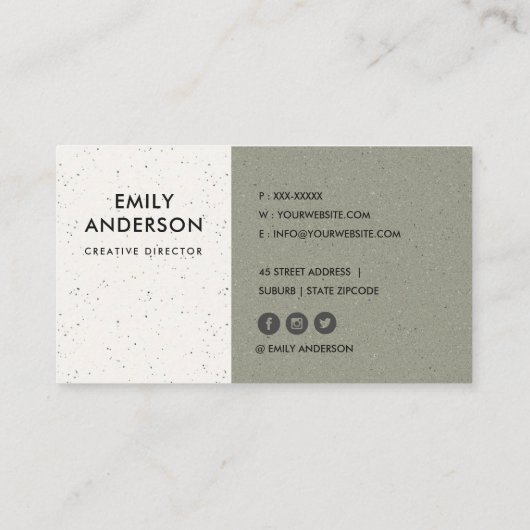 柔らかく繊細なピンクのグレーのモダン抽象芸術アートウェーブ 名刺 (裏面)