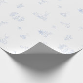 柔らかく色あせたウッドランドブルーホワイトトイレギフト ラッピングペーパー (角)