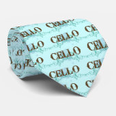 柔らかく青いチェロのタイ ネクタイ (ロール)